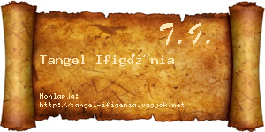 Tangel Ifigénia névjegykártya